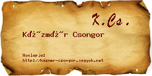 Kázmér Csongor névjegykártya